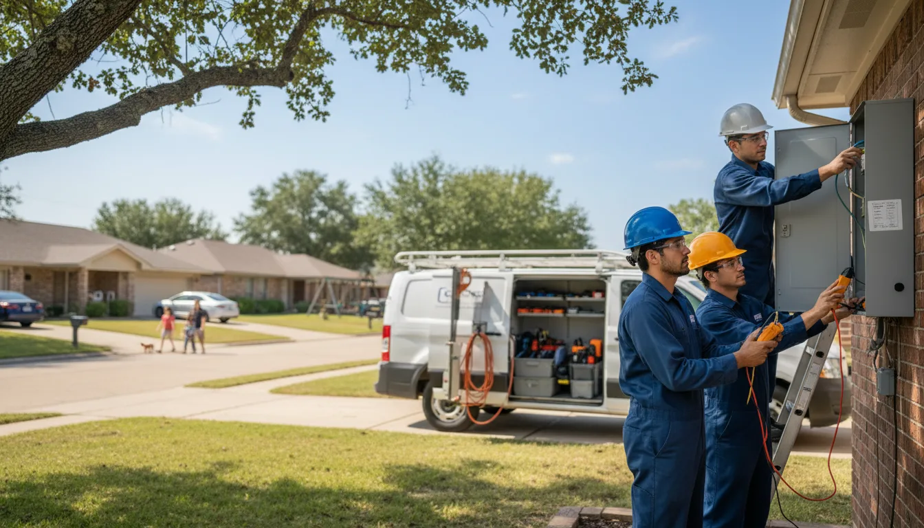 Certified electrician providing emergency electrical services in Leslie, AR